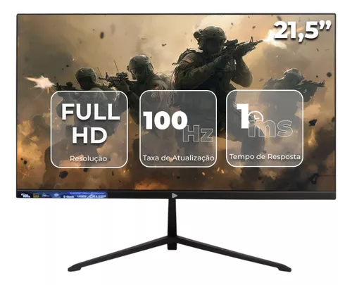 Monitor Gamer Led 21,5'' Fhd 100hz 1ms Hdmi Borda Infinita